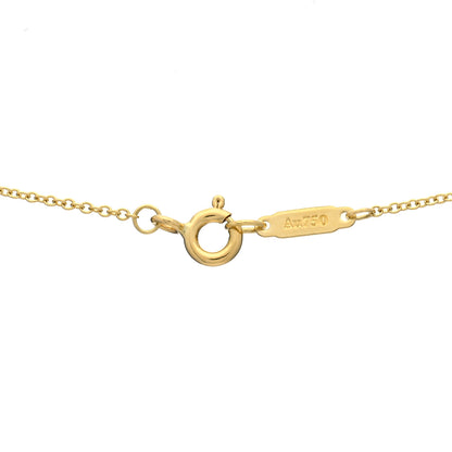 Tiffany 18K Yellow Gold Diamond Small T Smile Pendant Necklace 4 of 6