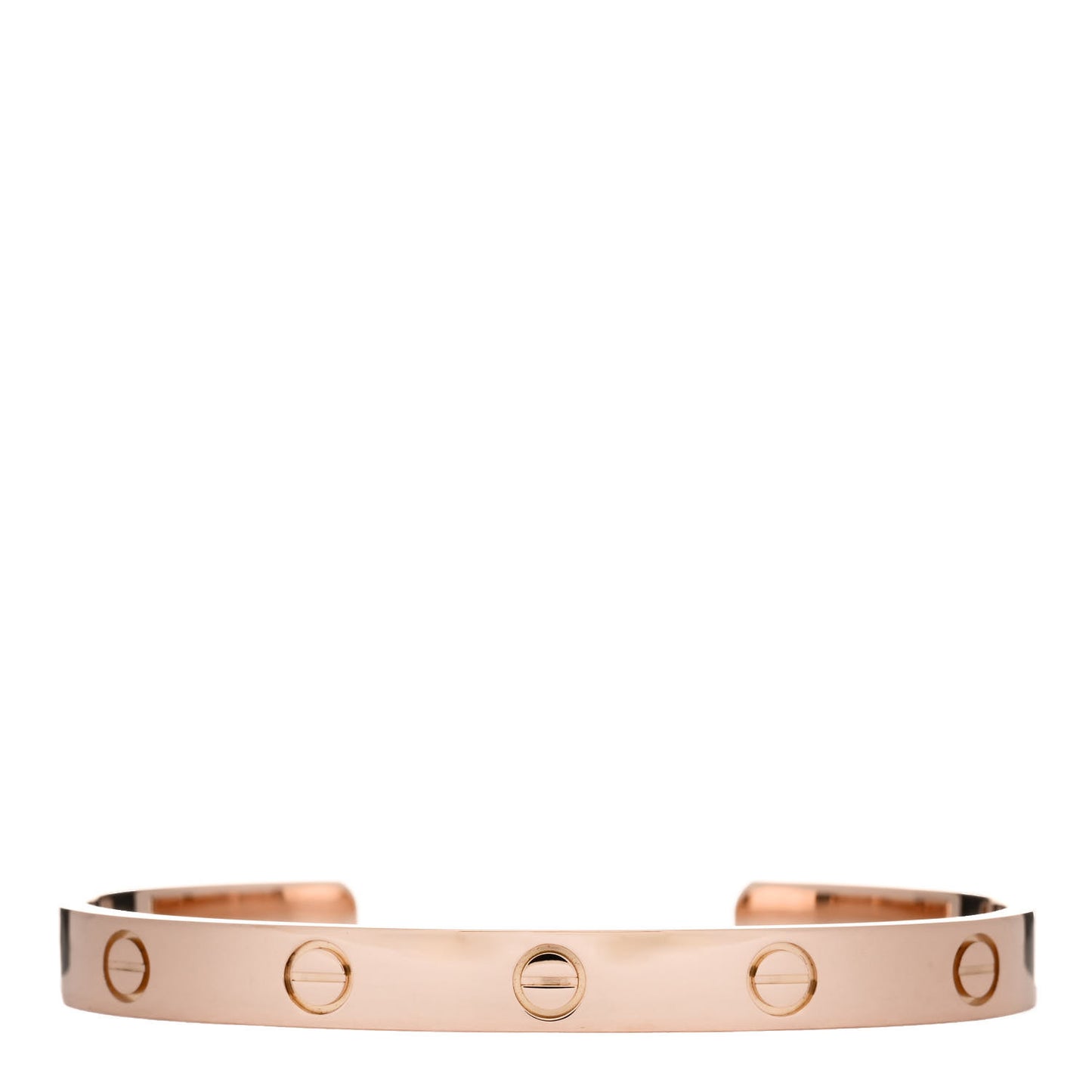 18K Pink Gold LOVE Cuff Bracelet 17