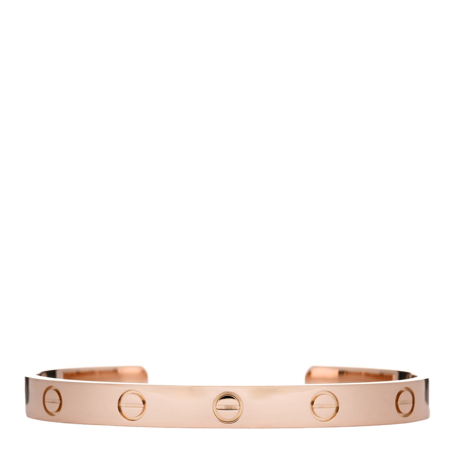 Cartier 18K Pink Gold LOVE Cuff Bracelet 17 1 of 3