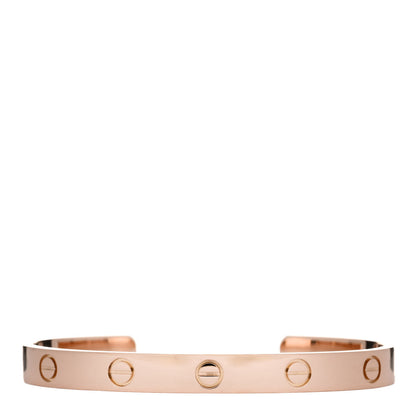 Cartier 18K Pink Gold LOVE Cuff Bracelet 17 1 of 3