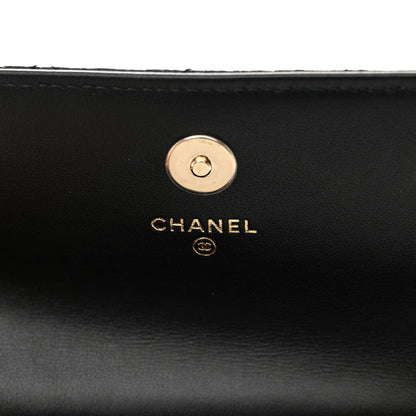 Chanel Calfskin Quilted Maxi Pearls Clutch With Chain Black 7 of 11