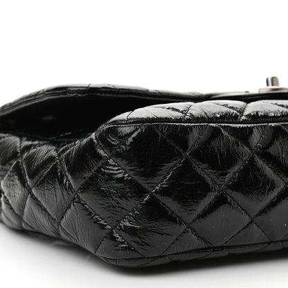 Chanel Crinkled Patent Quilted Jumbo Single Flap Black 9 of 10
