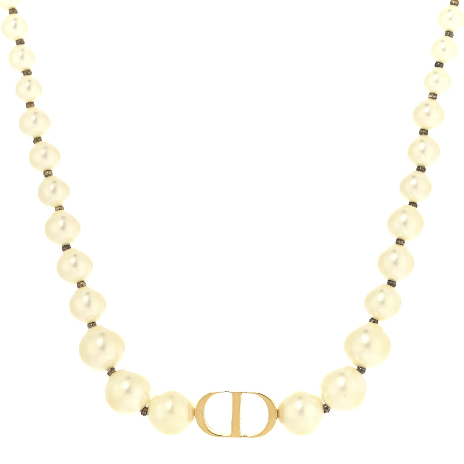 Christian Dior Pearl 30 Montaigne Choker Necklace Gold 2 of 7