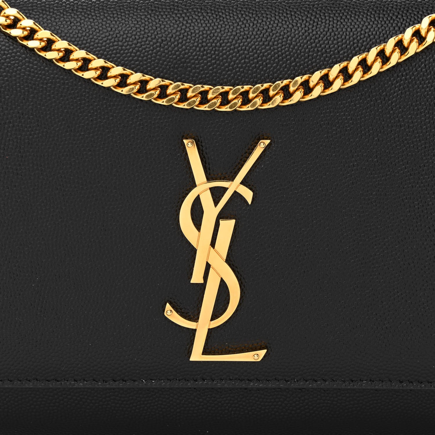 Saint Laurent Grain De Poudre Medium Classic Monogram Kate Satchel Black 8 of 10