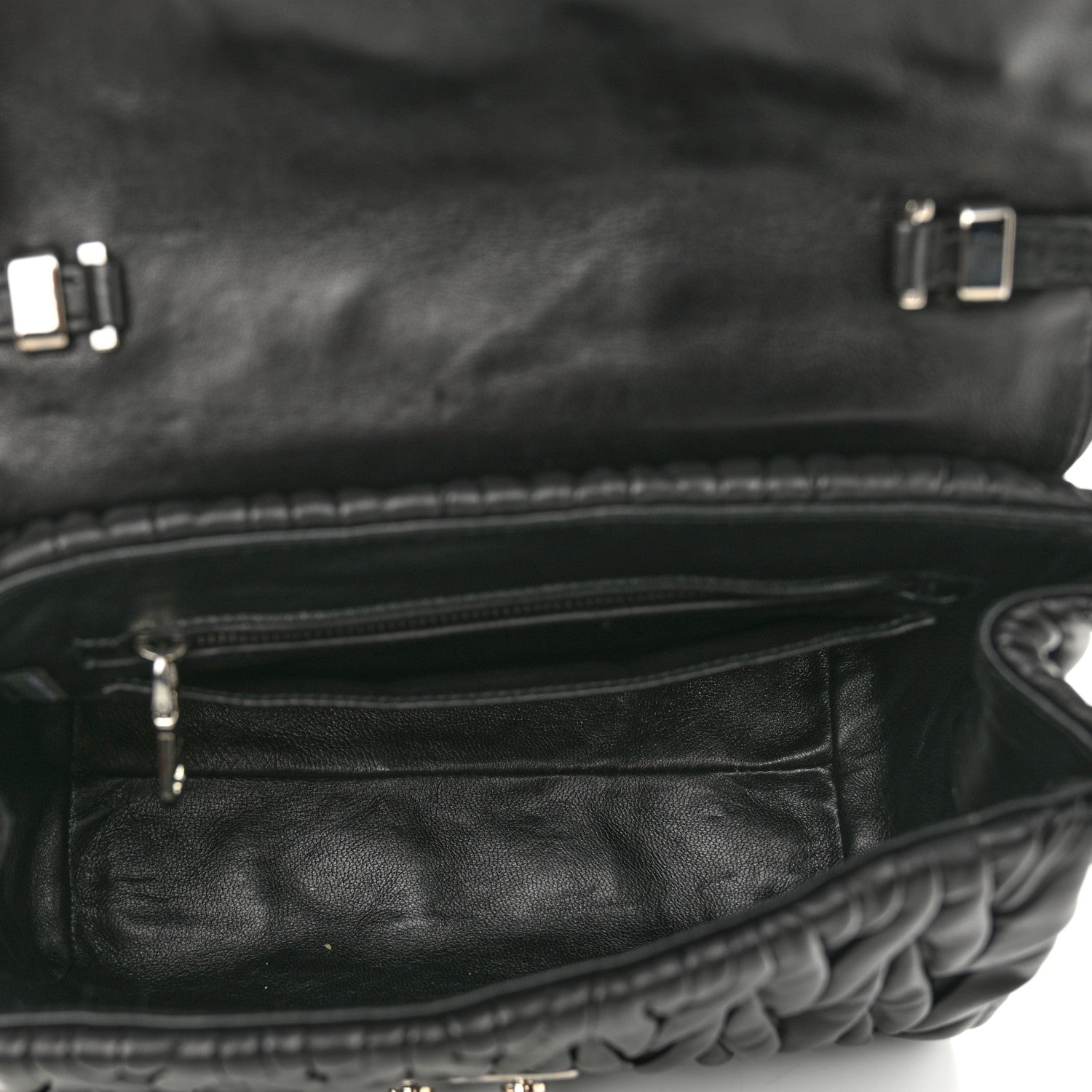 Miu Miu Nappa Matelasse Top Handle Tote Black 5 of 9