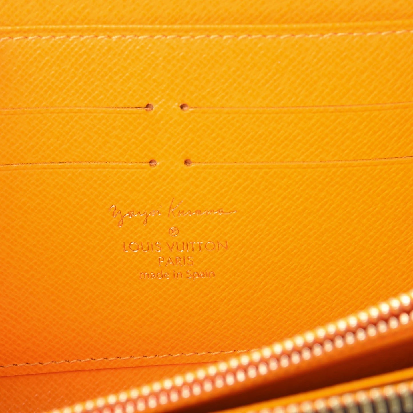 Monogram Kusama Pumpkin Dots Zippy Wallet Yellow