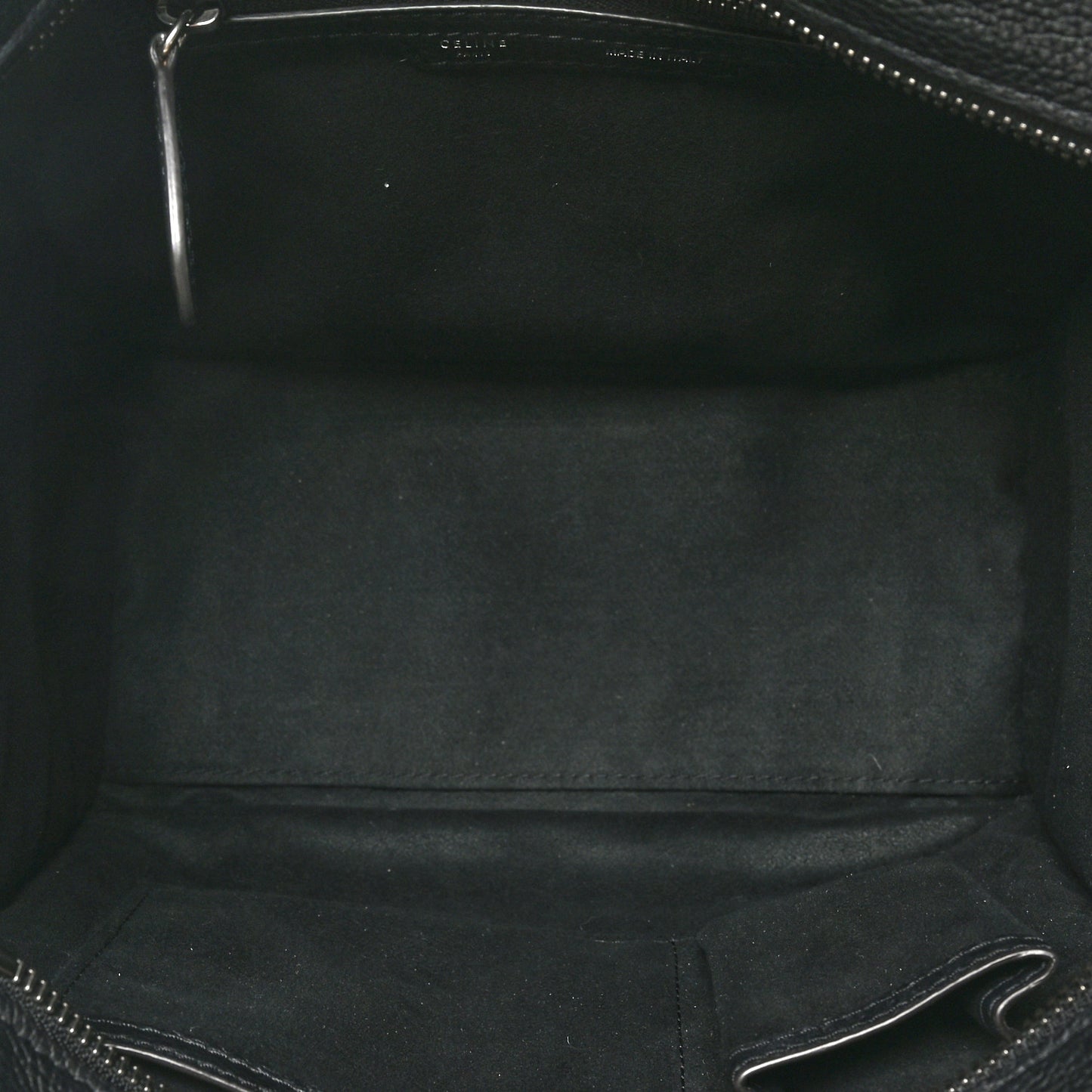 Drummed Calfskin Micro Luggage Black
