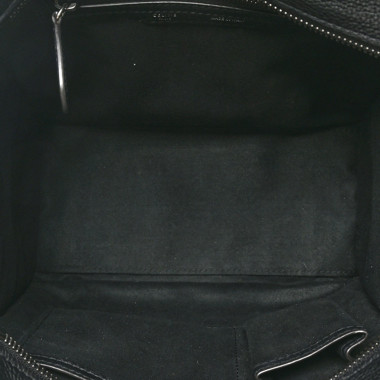 Celine Drummed Calfskin Micro Luggage Black 5 of 9