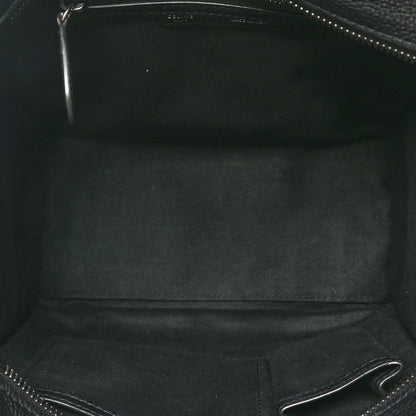 Celine Drummed Calfskin Micro Luggage Black 5 of 9