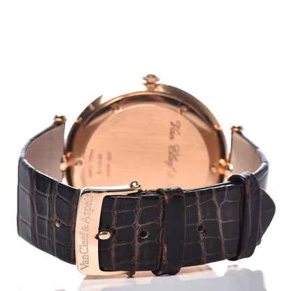 Van Cleef & Arpels 18K Rose Gold Alligator Diamond 42mm Pierre Arpels Automatic Watch 4 of 10
