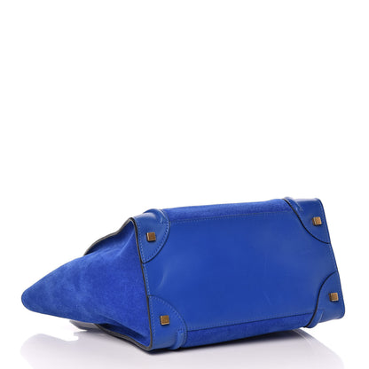 Celine Smooth Calfskin Suede Mini Luggage Royal Blue 4 of 16