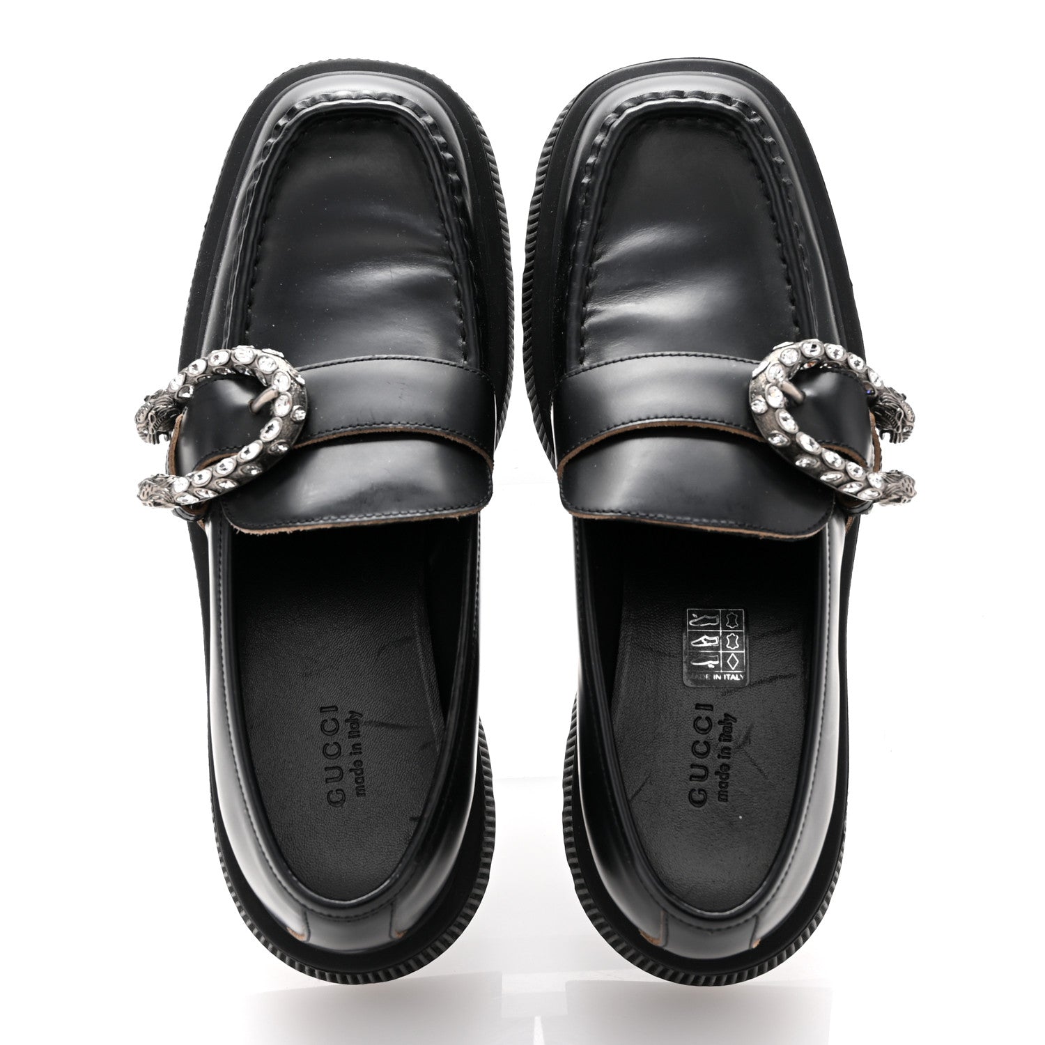 Gucci Cordovan Lux Dionysus Hunder Loafers 39.5 Black 2 of 12