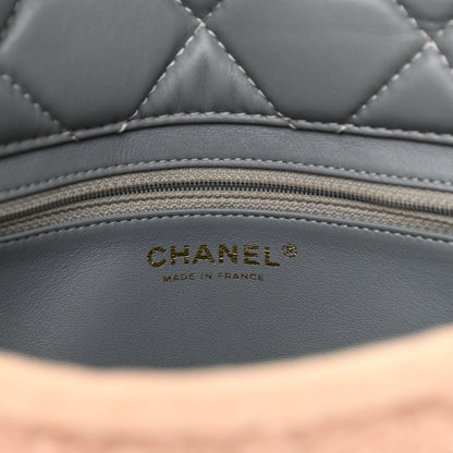 Chanel Shearling Sheepskin Single Flap Gray Pink Beige 6 of 11