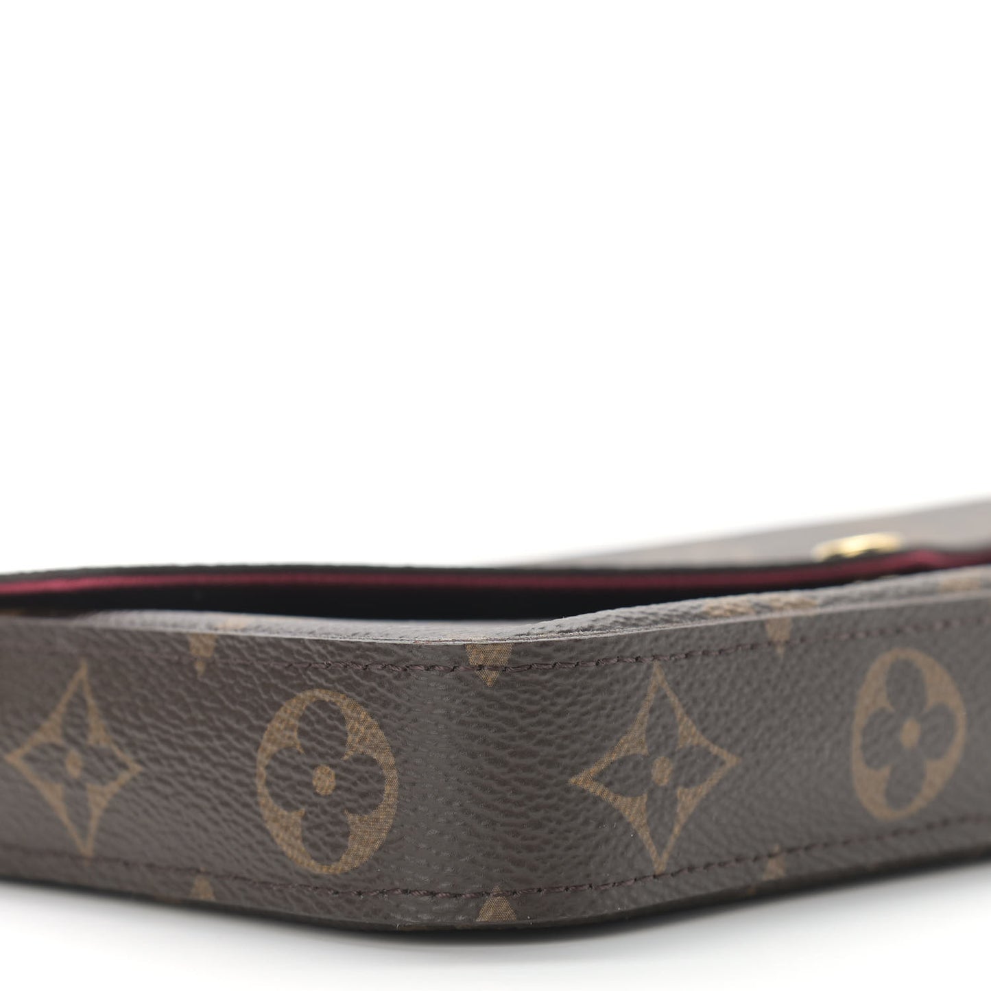Monogram Pochette Felicie Chain Wallet Fuchsia