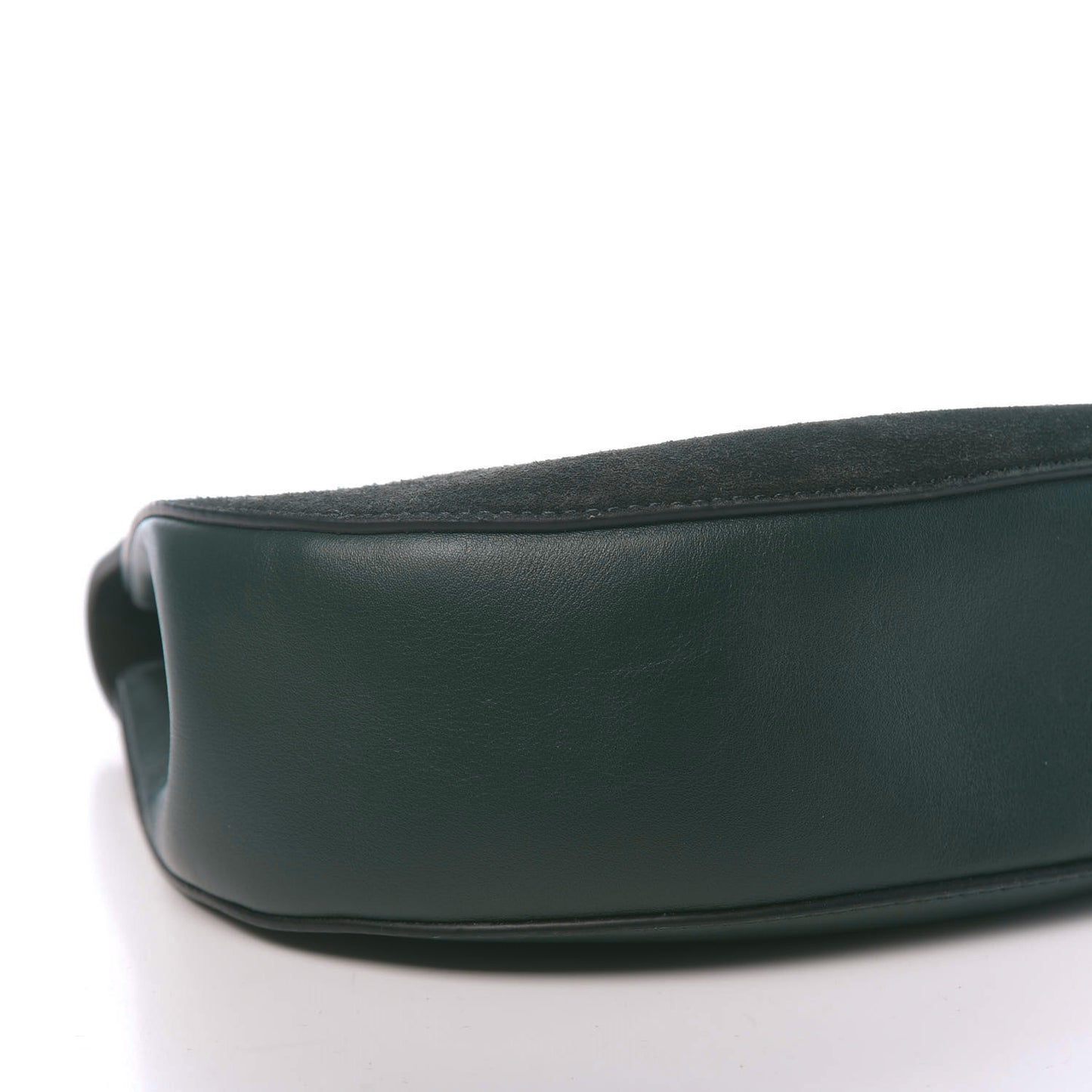 Suede Smooth Calfskin Drew Shoulder Bag Intense Green