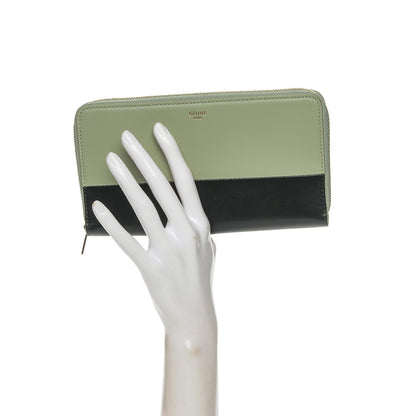 Celine Lambskin Large Zip Around Multifunction Wallet Pistachio 2 of 7