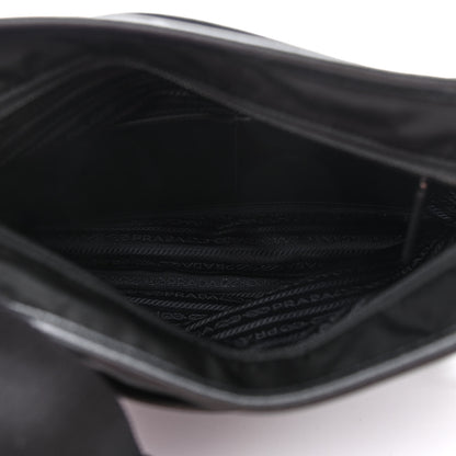 Prada Tessuto Nylon Saffiano Flat Messenger Bag Black 6 of 9
