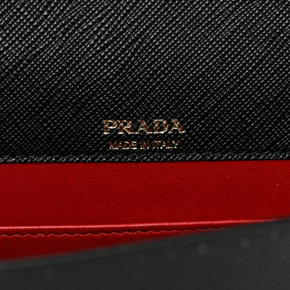 Prada Saffiano Lux Mini Crossbody Bag Black 7 of 9