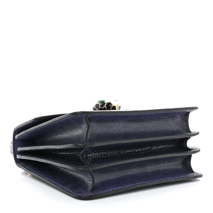 Bulgari Karung Serpenti Forever Top Handle Navy Blue 5 of 11