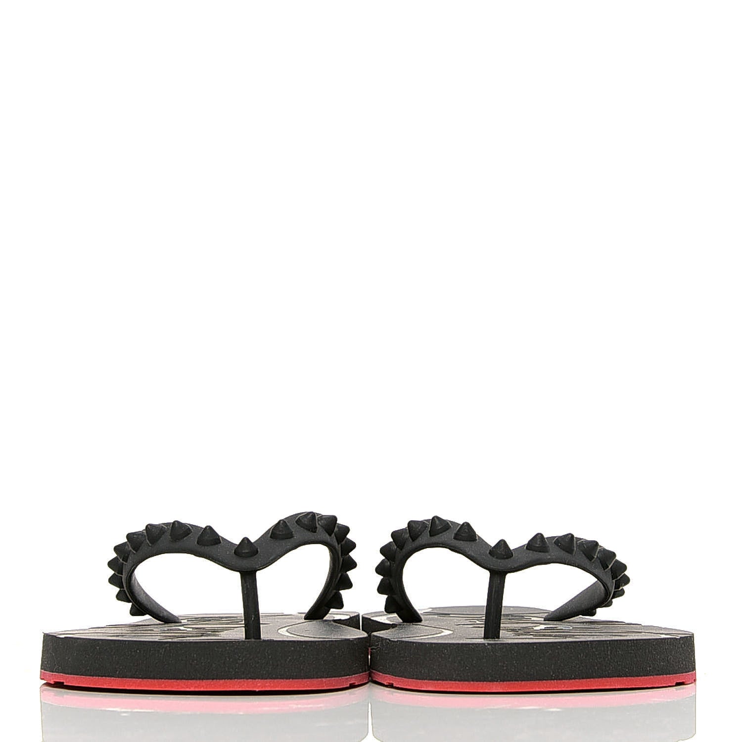 Christian Louboutin Rubber Spike Loubi Flip Flop 38 Black 2 of 8