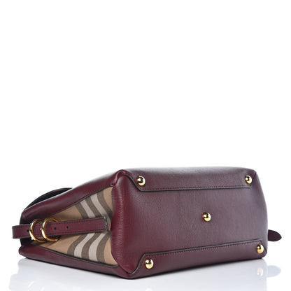 Burberry Derby Calfskin House Check Medium Camberley Burgundy 4 of 12