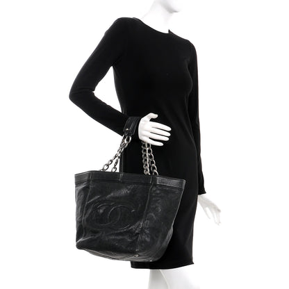 Chanel Distressed Caviar Outdoor Ligne Tote Black 2 of 9