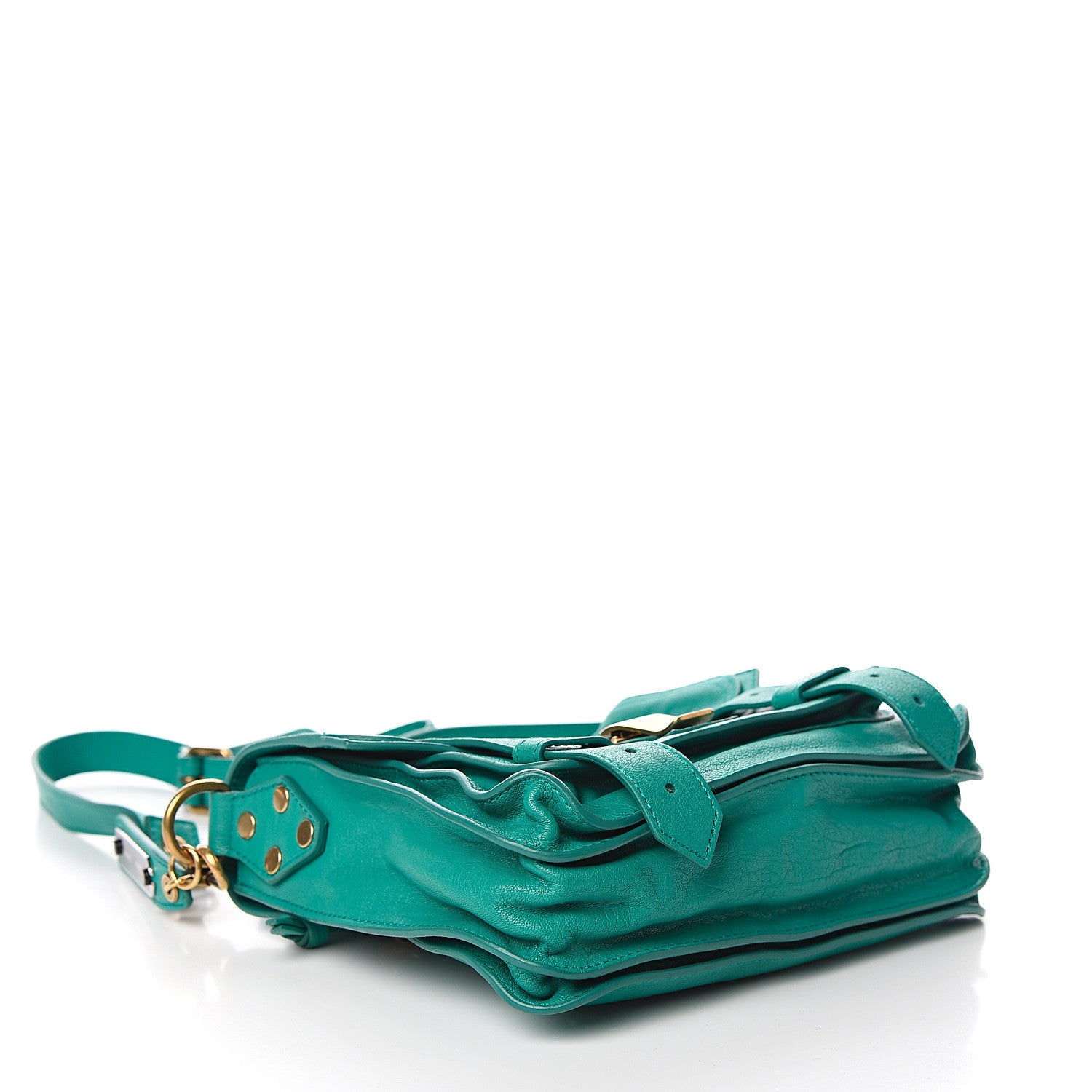 Proenza Schouler Lambskin PS1 Mini Pouch Messenger Bag Aqua 3 of 9