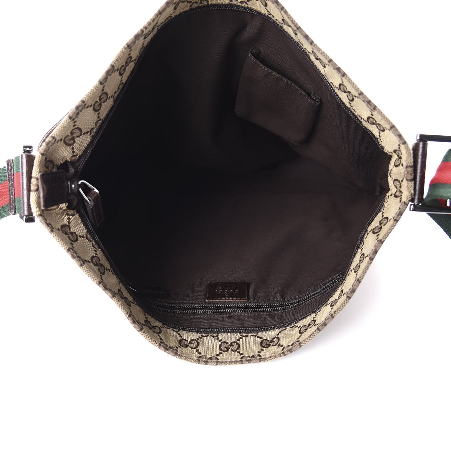 Monogram Web Medium Flat Messenger Bag Brown