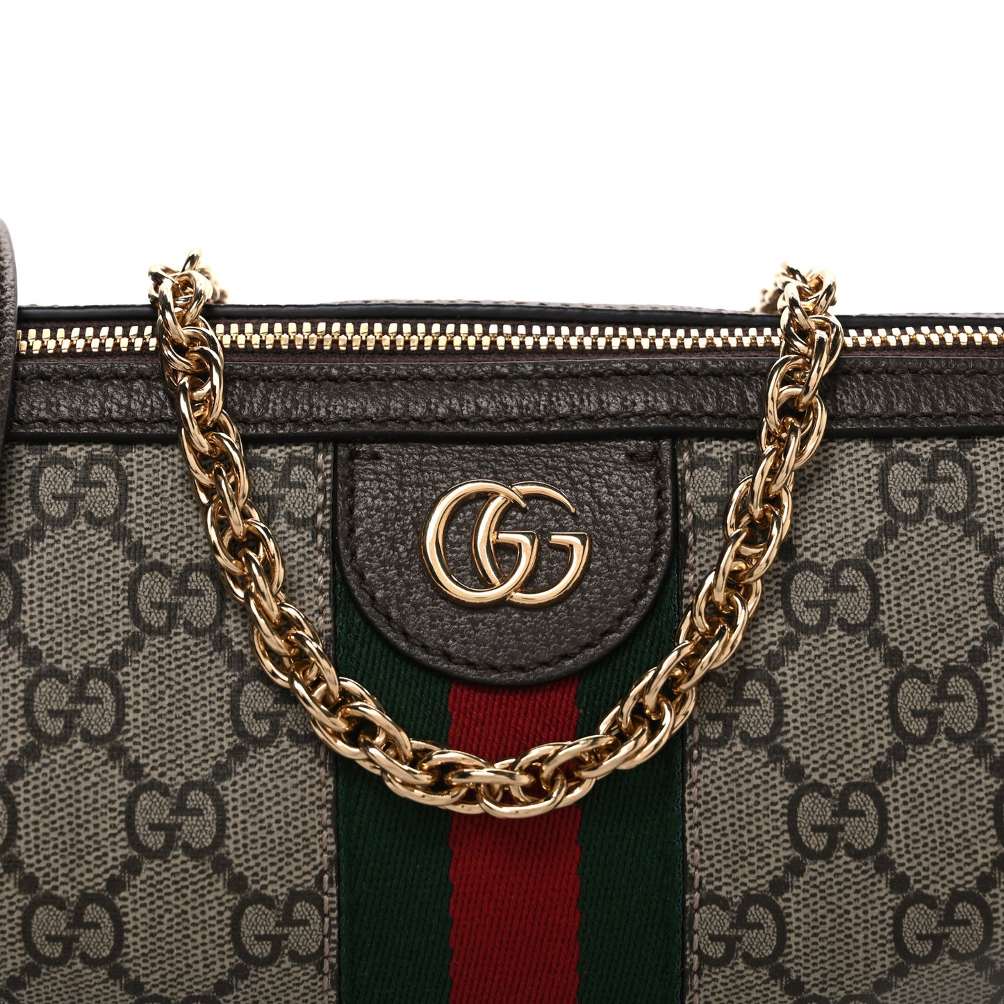 GG Supreme Monogram Textured Dollar Calfskin Web Small Ophidia Blondie Barrel shoulder Bag Beige New Acero