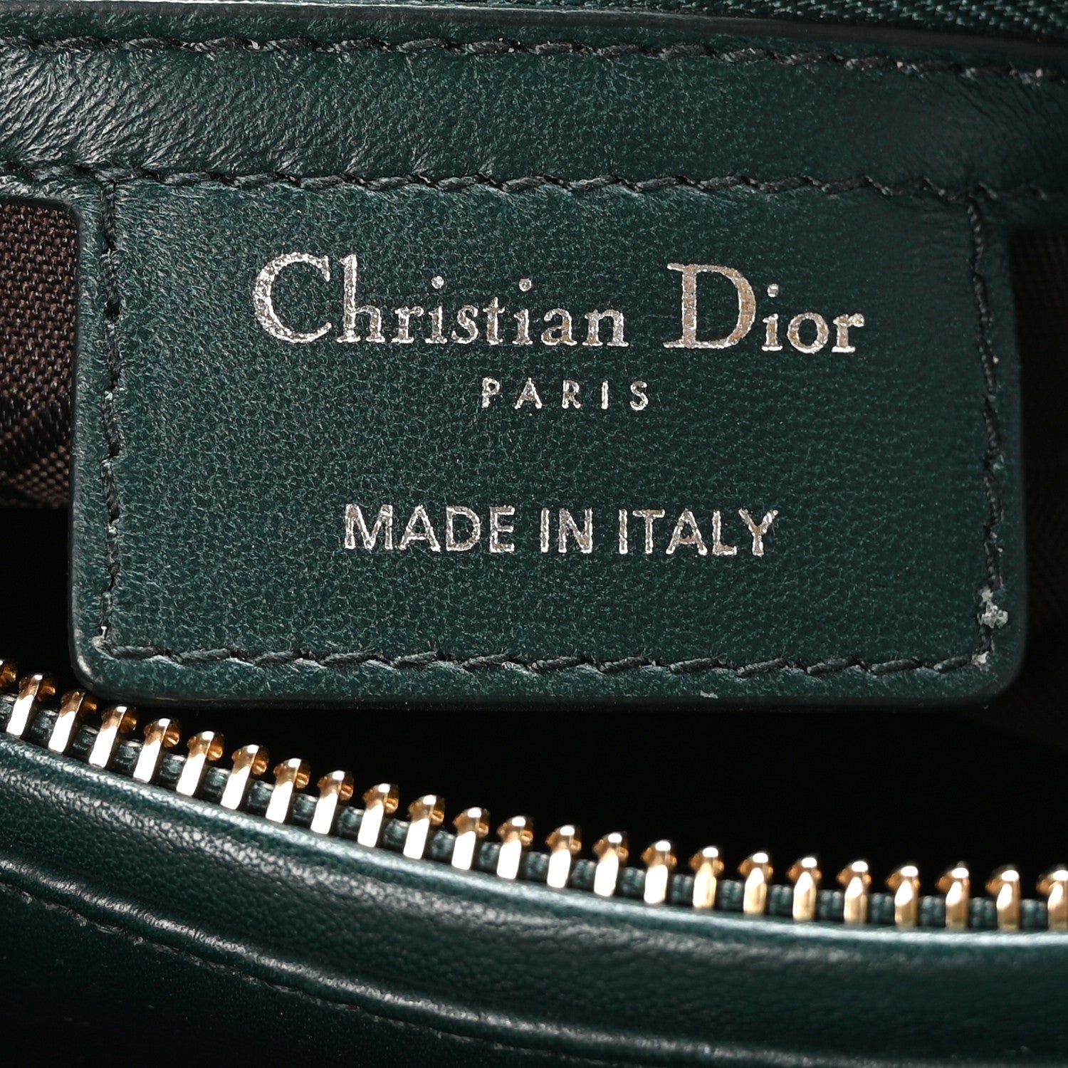 Christian Dior Lambskin Cannage Medium Lady Dior Pine Green 6 of 10