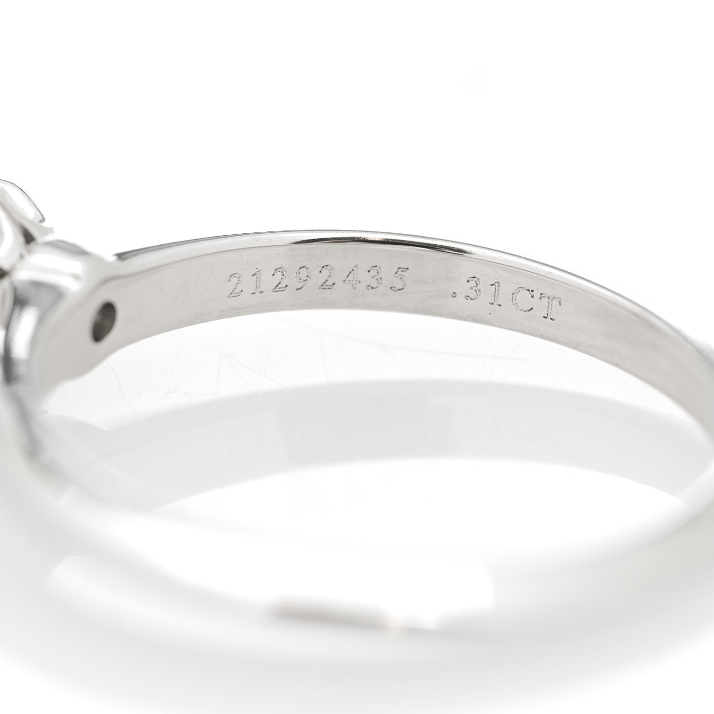 Platinum Diamond .31ct Solitaire Engagement Ring 51 5.75