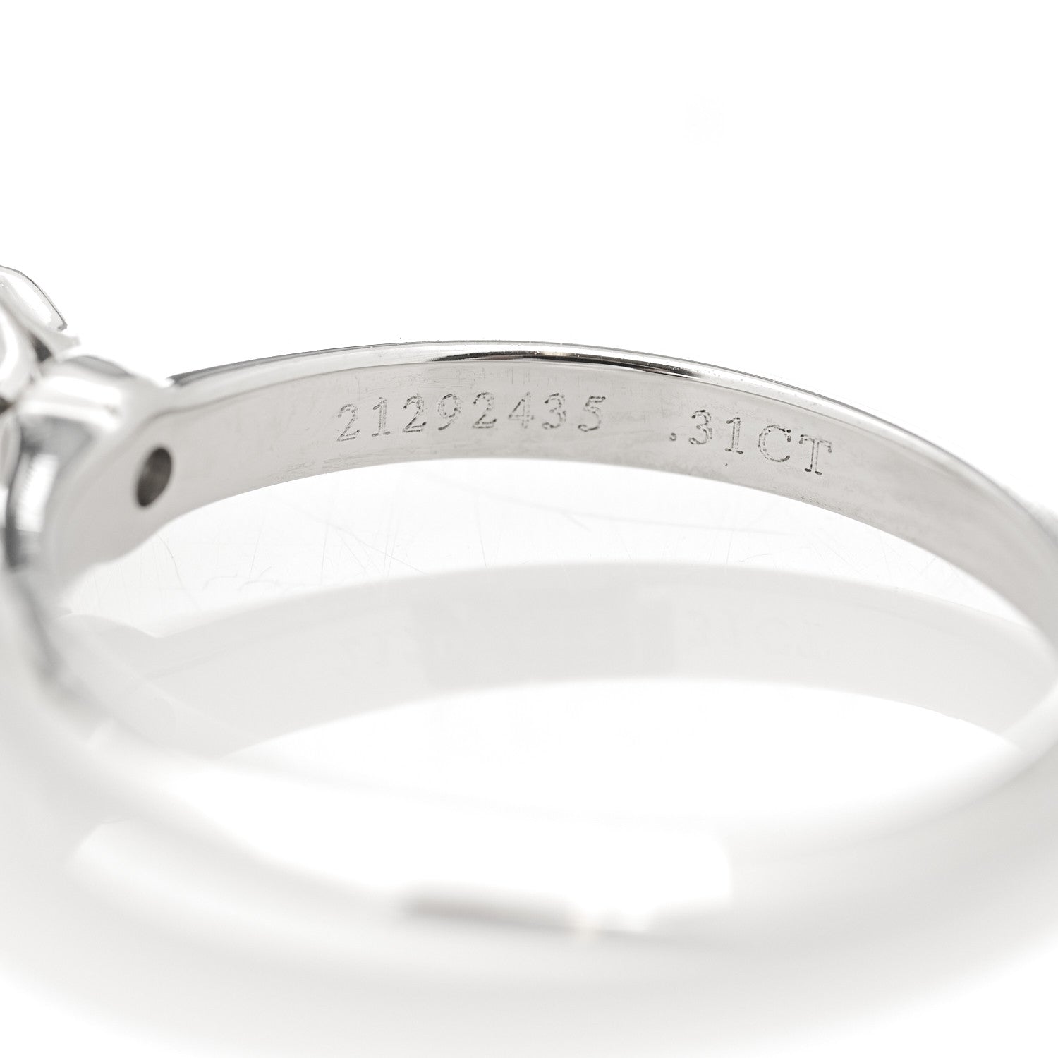 Tiffany Platinum Diamond .31ct Solitaire Engagement Ring 51 5.75 5 of 6