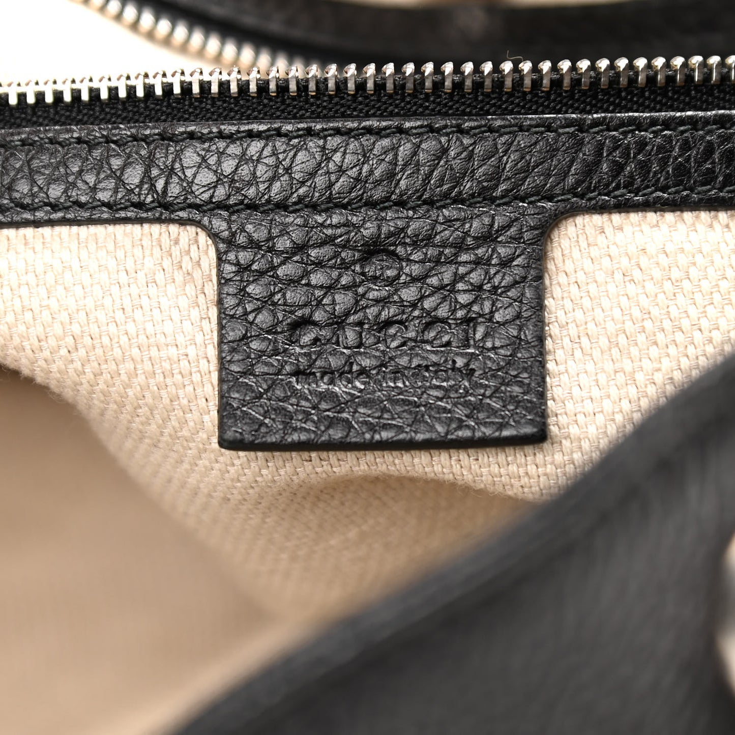 Pebbled Calfskin Studded Medium Soho Chain Shoulder Bag Black