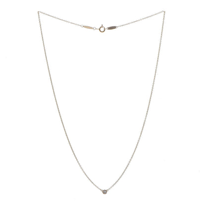 Tiffany 18K Yellow Gold Diamond .05ct Elsa Peretti Diamonds by the Yard Pendant Necklace 3 of 7
