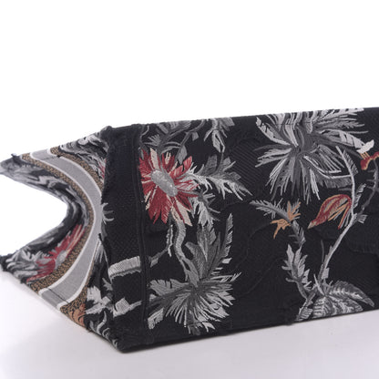 Christian Dior Canvas Embroidered Medium Camouflage Flowers Book Tote Black Multicolor 15 of 17
