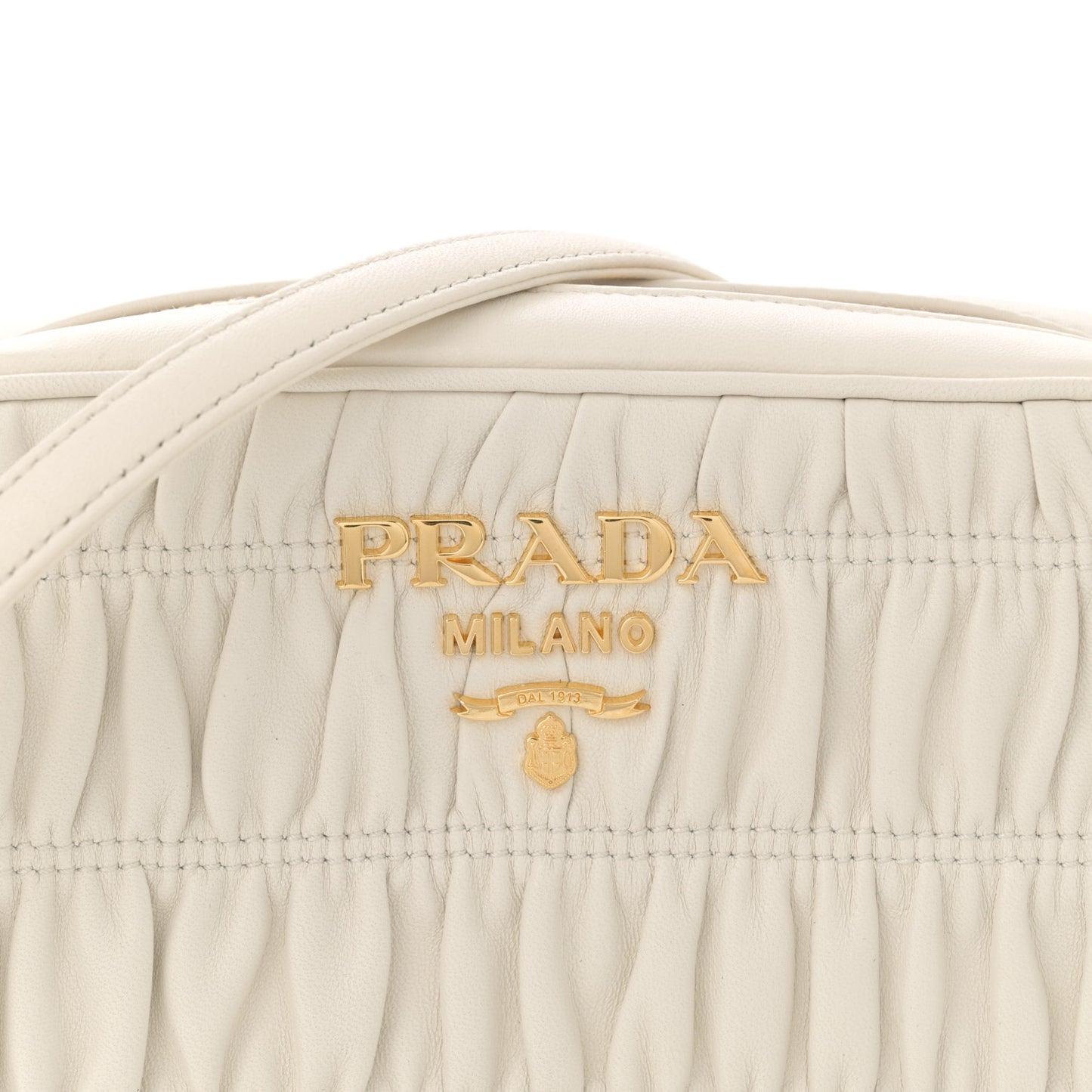 Nappa Gaufre Camera Bag White
