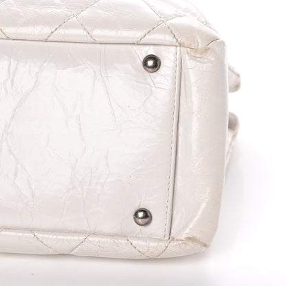 Chanel Glazed Crackled Calfskin Small Reissue Tote White 16 of 20