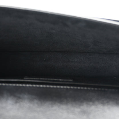 Saint Laurent Smooth Calfskin Medium Monogram Sunset Satchel Black 5 of 10
