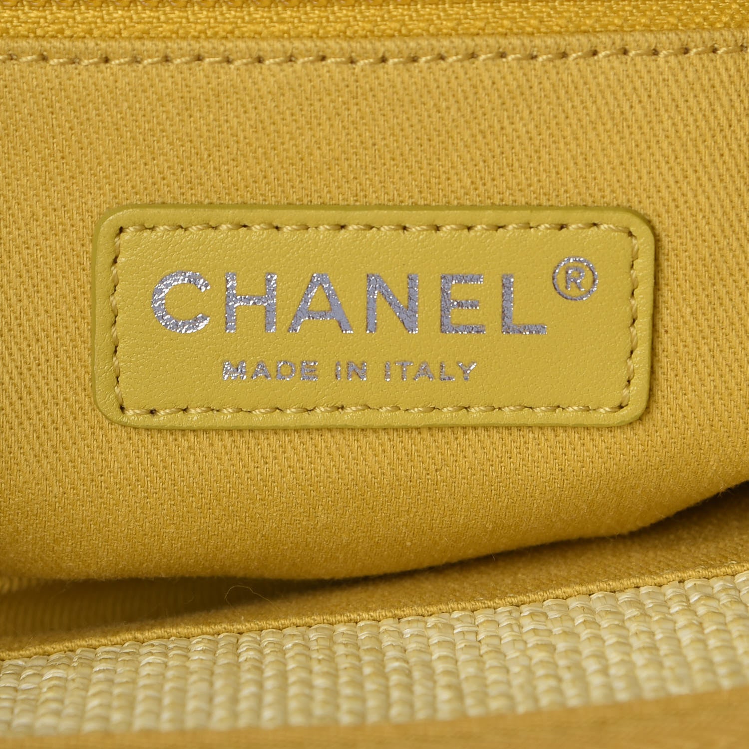 Chanel Woven Straw Raffia Small Deauville Messenger Yellow 6 of 7
