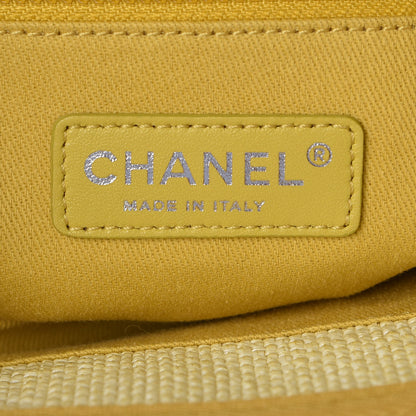 Chanel Woven Straw Raffia Small Deauville Messenger Yellow 6 of 7