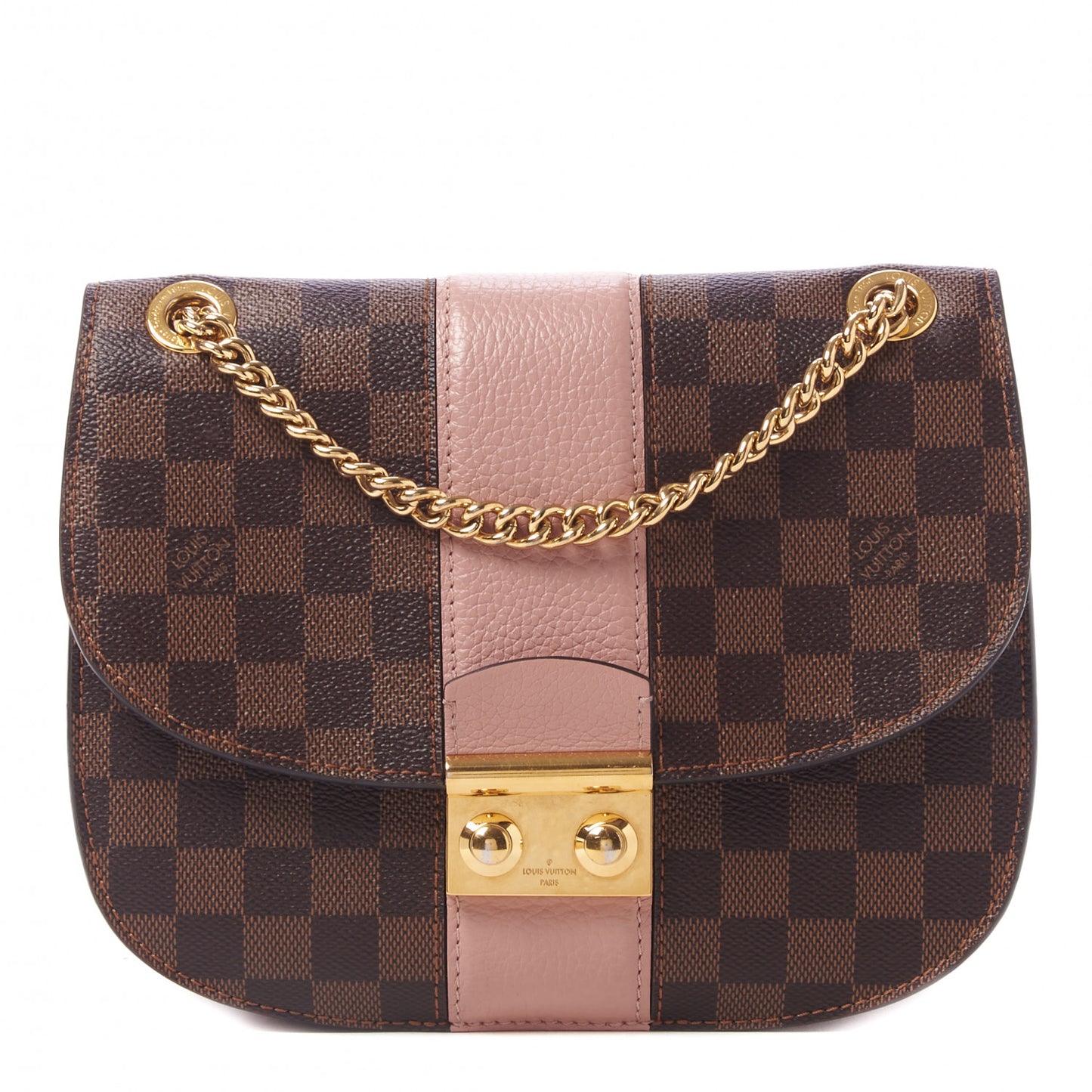 Damier Ebene Cuir Taurillon Wight Magnolia
