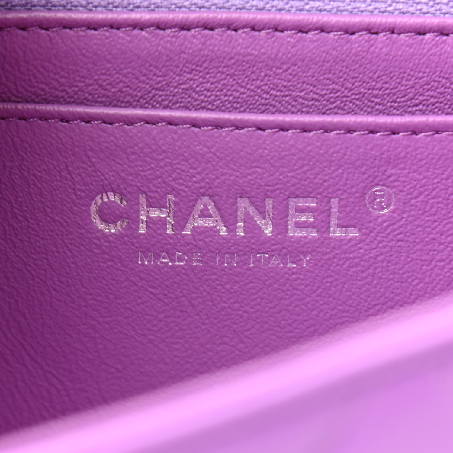 Chanel Lambskin Quilted Mini Rectangular Flap Purple 6 of 11