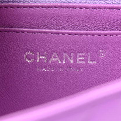 Chanel Lambskin Quilted Mini Rectangular Flap Purple 6 of 11