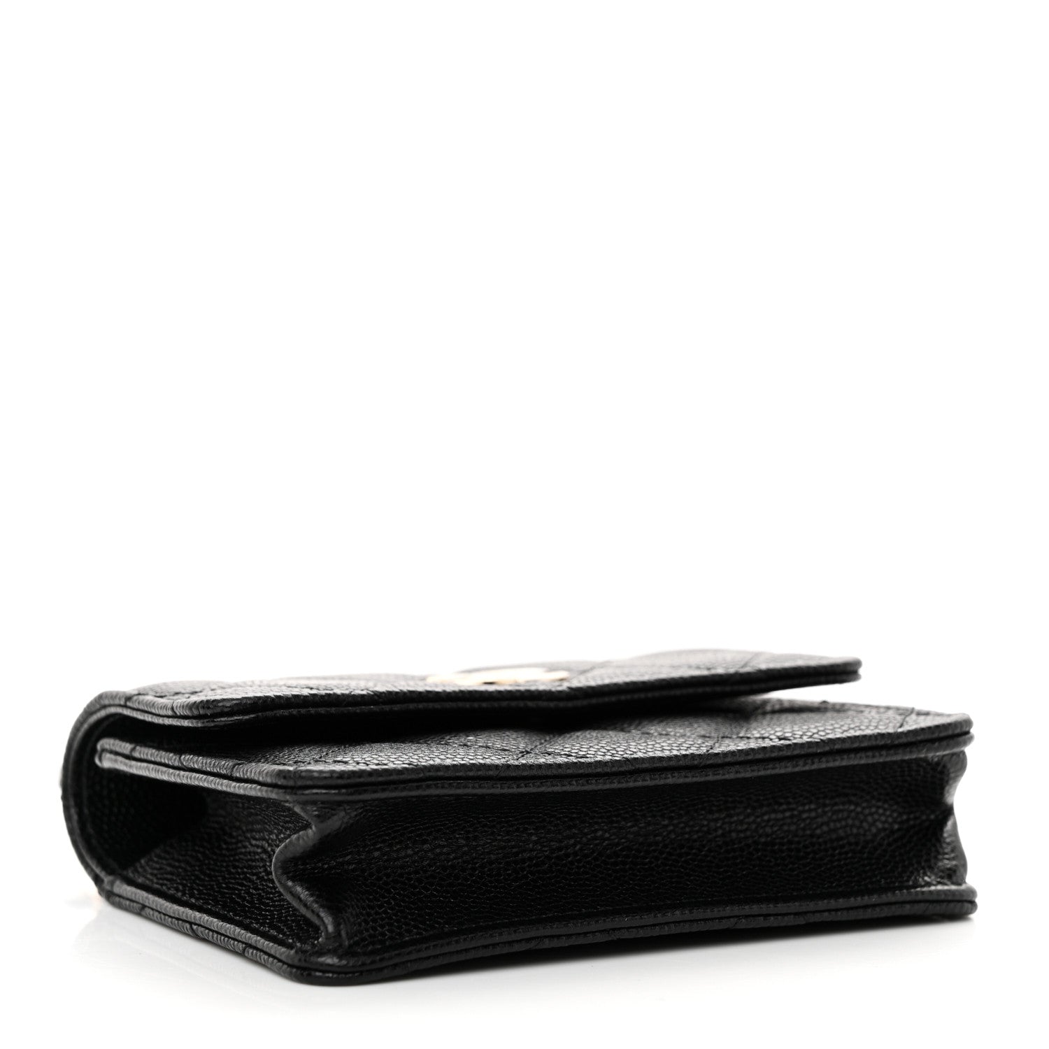 Chanel Caviar Quilted Mini Pearl On Top Coin Purse With Chain Black 4 of 11