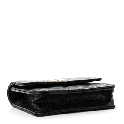 Chanel Caviar Quilted Mini Pearl On Top Coin Purse With Chain Black 4 of 11