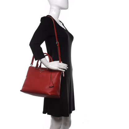 Prada Vitello Daino Tote Rosso 2 of 10