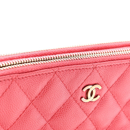 Chanel Caviar Quilted Small Clutch With Chain Pink 16 of 17
