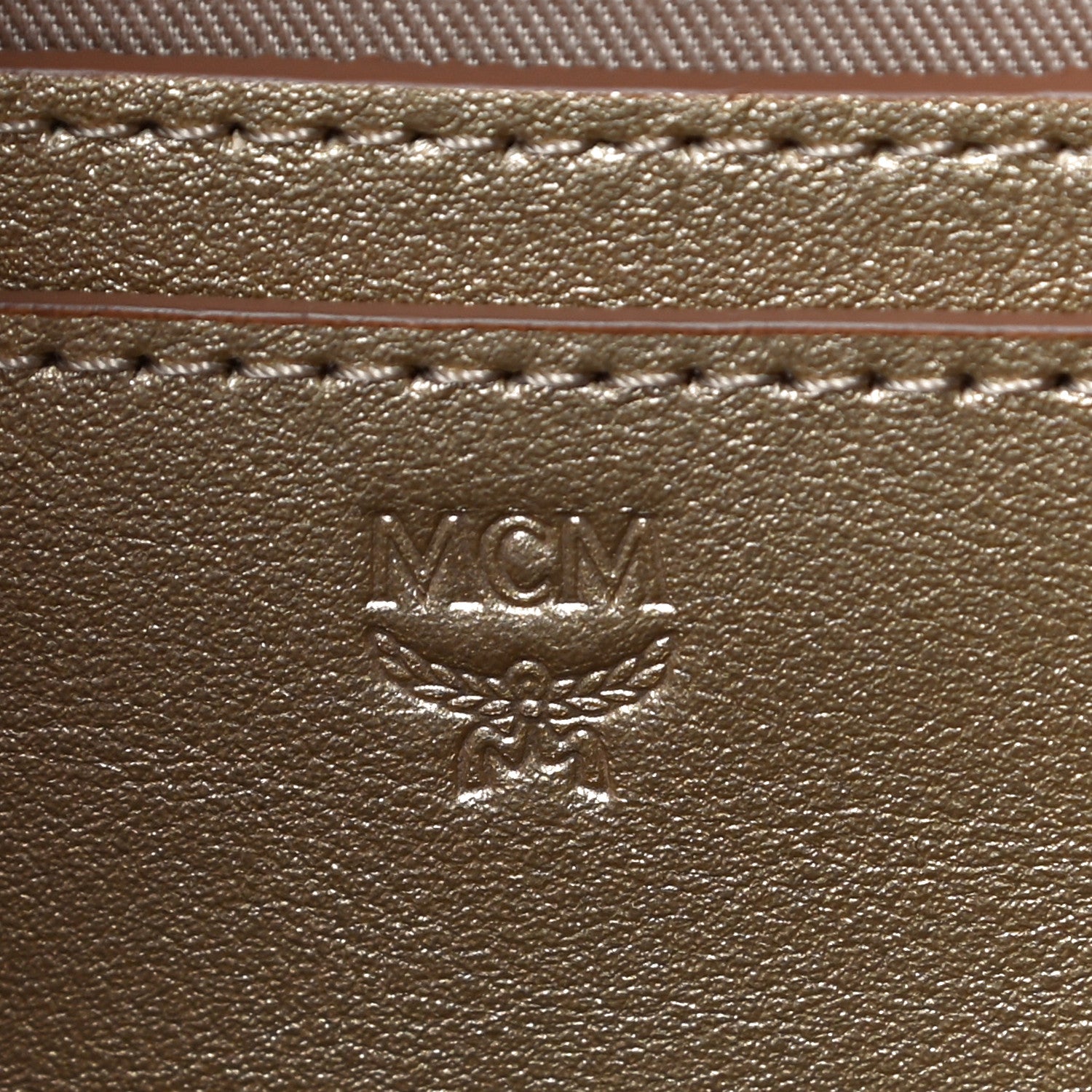 MCM Visetos Studded X-Mini Stark Backpack Berlin Gold 6 of 10