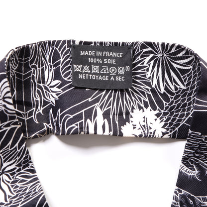 Hermes Silk Animapolis Twilly Black White 4 of 4