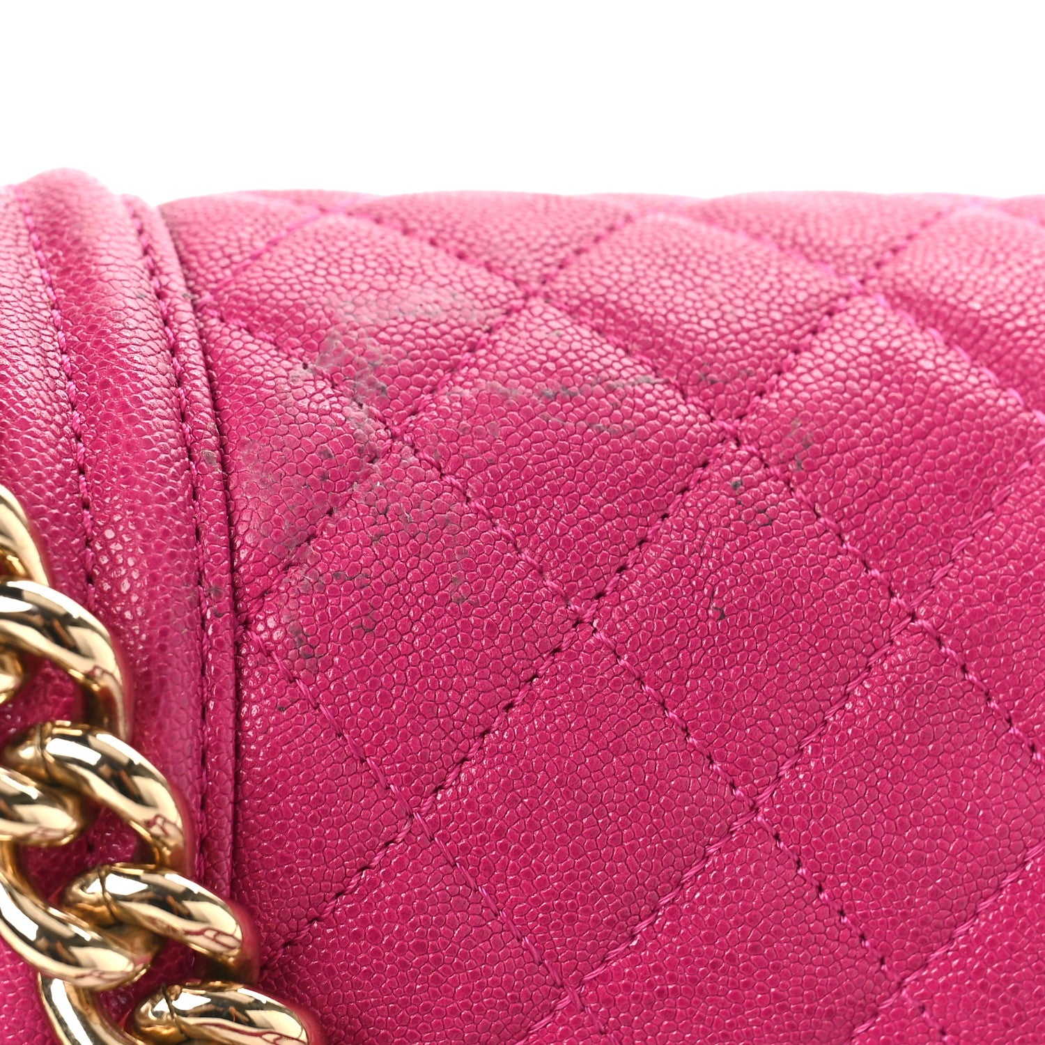 Chanel Caviar Quilted Medium Boy Flap Fuchsia 10 of 12